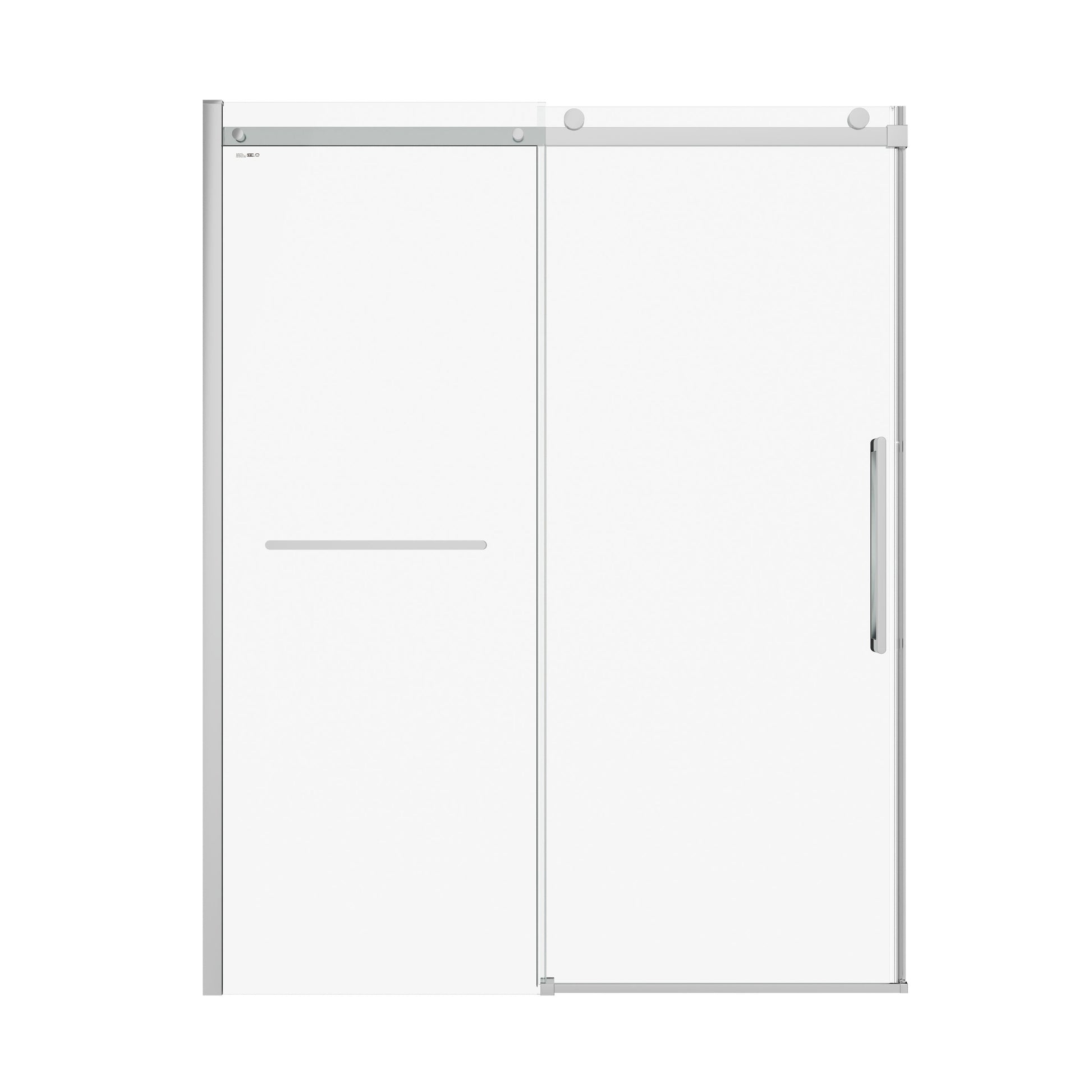 S Rm6076Tc 56 60"W X 76"H Sliding Shower Door, Frameless Glass Shower Door With Chrome Hardware, Towel Bar And Handle Chrome Bathroom Modern Tempered Glass