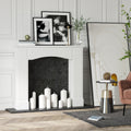 Homcom Modern Fireplace Mantel, Surround Mantels For Fireplace With Decorative Pattern Interior Width 29
