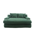Coolmore Seersucker 2 Seater Lazy Sofa With 5 Back Pillows,Comfy Sofa Deep Seat Couch For Living Room,Club Emerald Emerald Chenille 2 Seat