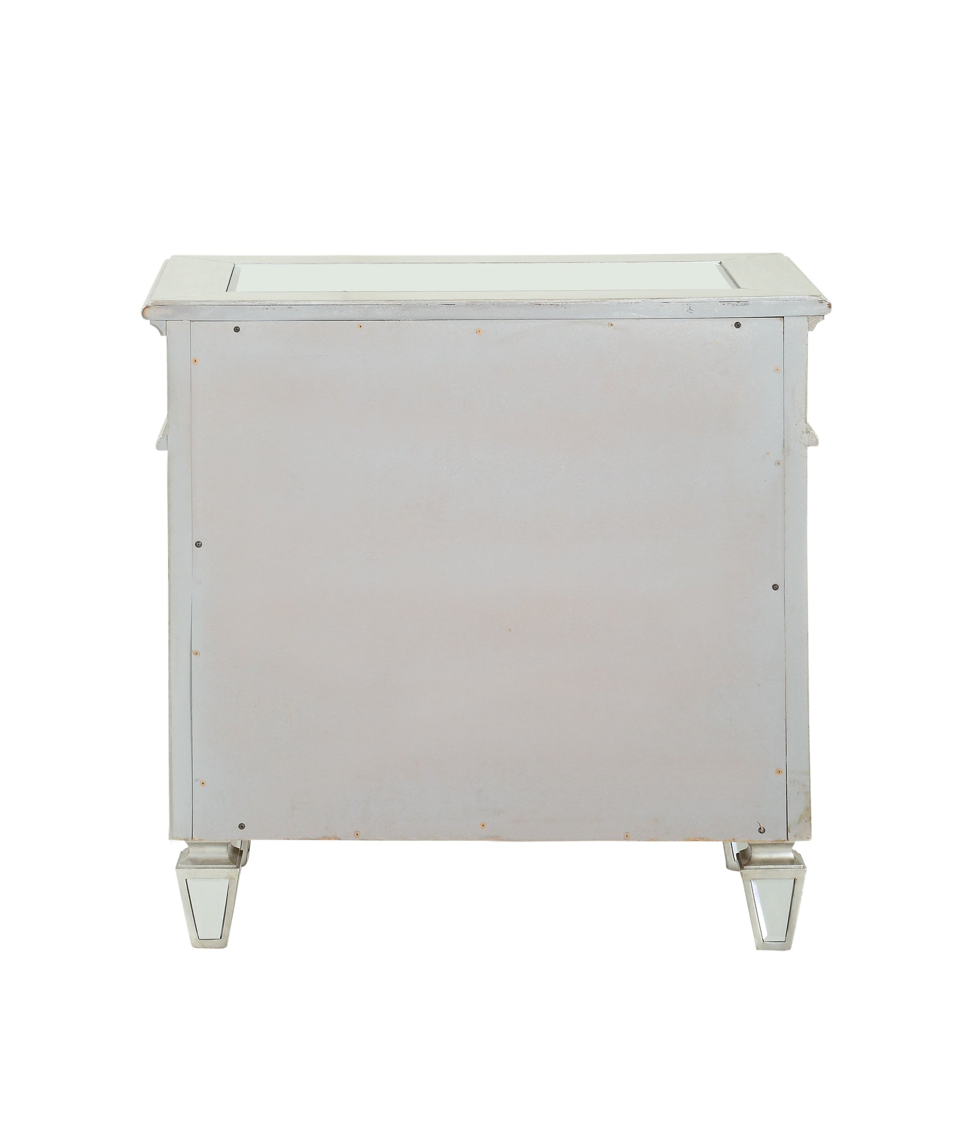 Varian Mirrored Nightstand Silver Mirror,Synthetic Wood