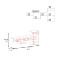 Wall Shelf Kiowa, Office, Black Black Particle Board Engineered Wood