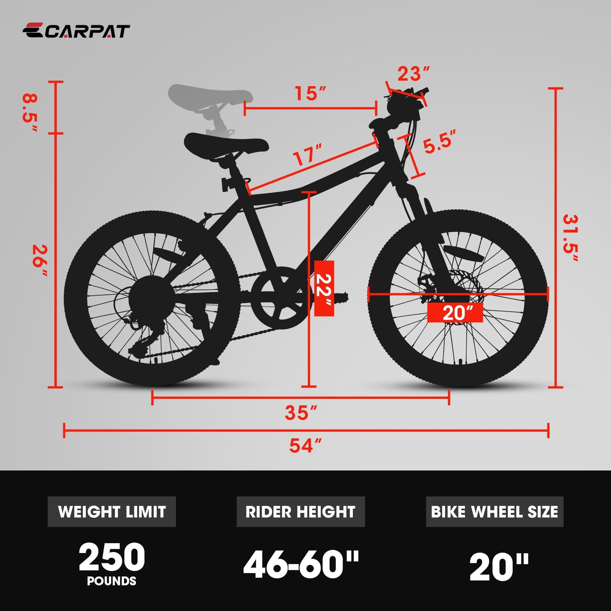 S20101 Ecarpat 20 Inch Kids Bike, Boys Girls Mountain Bike Ages 8 12, 7 Speed Teenager Children Kids' Bicycles, Front Suspension Disc Brake Rear V Brake, High Steel Frame Green 200 Lbs & Over Classic Polyurethane Foam 9 To 12 Years Steel Outdoor