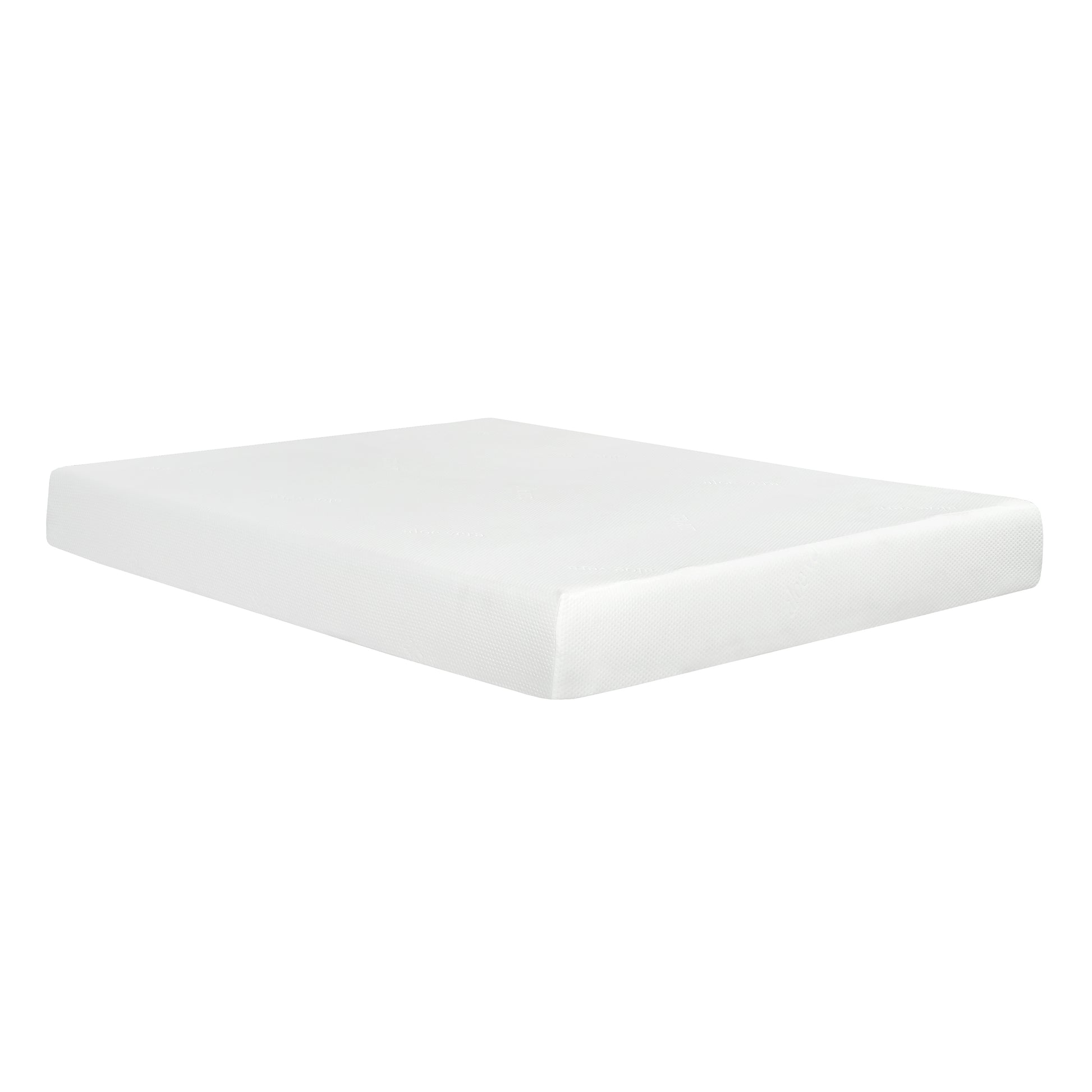 Plush 8 In. Gel Memory Foam Mattress In A Box, Double Layered Cover Twin Size White Bedroom Modern Memory Foam Polyester Twin