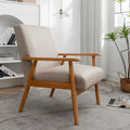 25.38'' Wide Classic Mid Century Modern Arm Chair, Light Camel Light Camel Microfiber