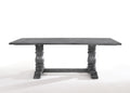 Leventis Weathered Gray Finish Dining Table Gray Synthetic Wood