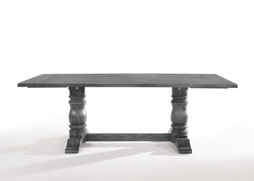 Leventis Weathered Gray Finish Dining Table Gray Synthetic Wood
