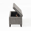 Glouster Storage Ottoman V2 Dark Grey Pu