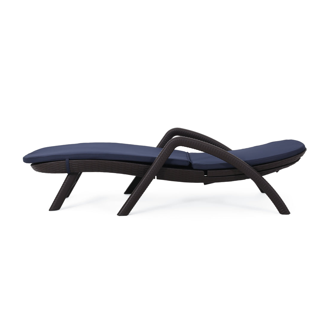 Mikael Chaise Lounge With Cushion Dark Brown Polypropylene