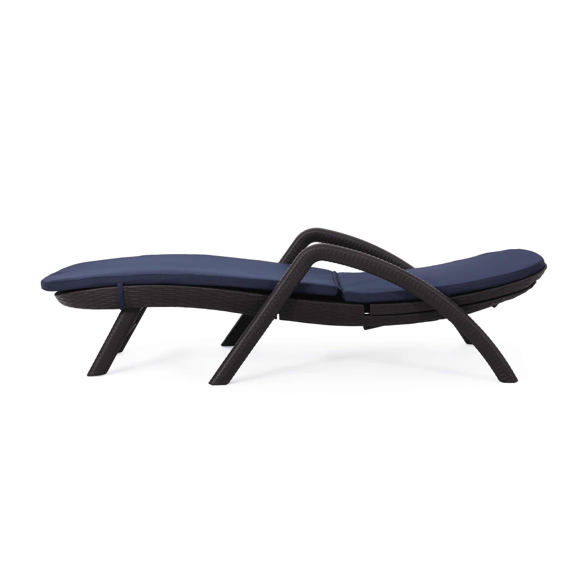 Mikael Chaise Lounge With Cushion Dark Brown Polypropylene