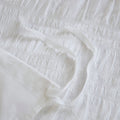 4 Piece Cotton Seersucker Duvet Cover Set King White Cotton