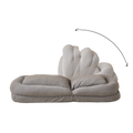 Triple Fold Down Sofa Bed,Gy Grey Metal Cotton Metal