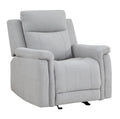 Eco Grey Glider Recliner Gray Fabric