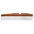 King Size Upholstered Daybed Frame With Fence And Stairs, Brown White King Brown White Mdf Lvl