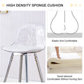 Modern And Comfortable Upholstered Bar Chairs, Metal Legs, Small Size Bar Chairs, Suitable For Part Of The Crowd, Stylish Design For Dining Room, Kitchen, Terrace And Living Room Chairs. White