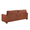 Corduroy Sofa, 87.4 Inch Modern Design Sofa With Cup Holder And Storage Bags, Deep Seat Sofa Couch,Comfy Couch For Living Room,Apartment,Brown Brown Corduroy 3 Seat