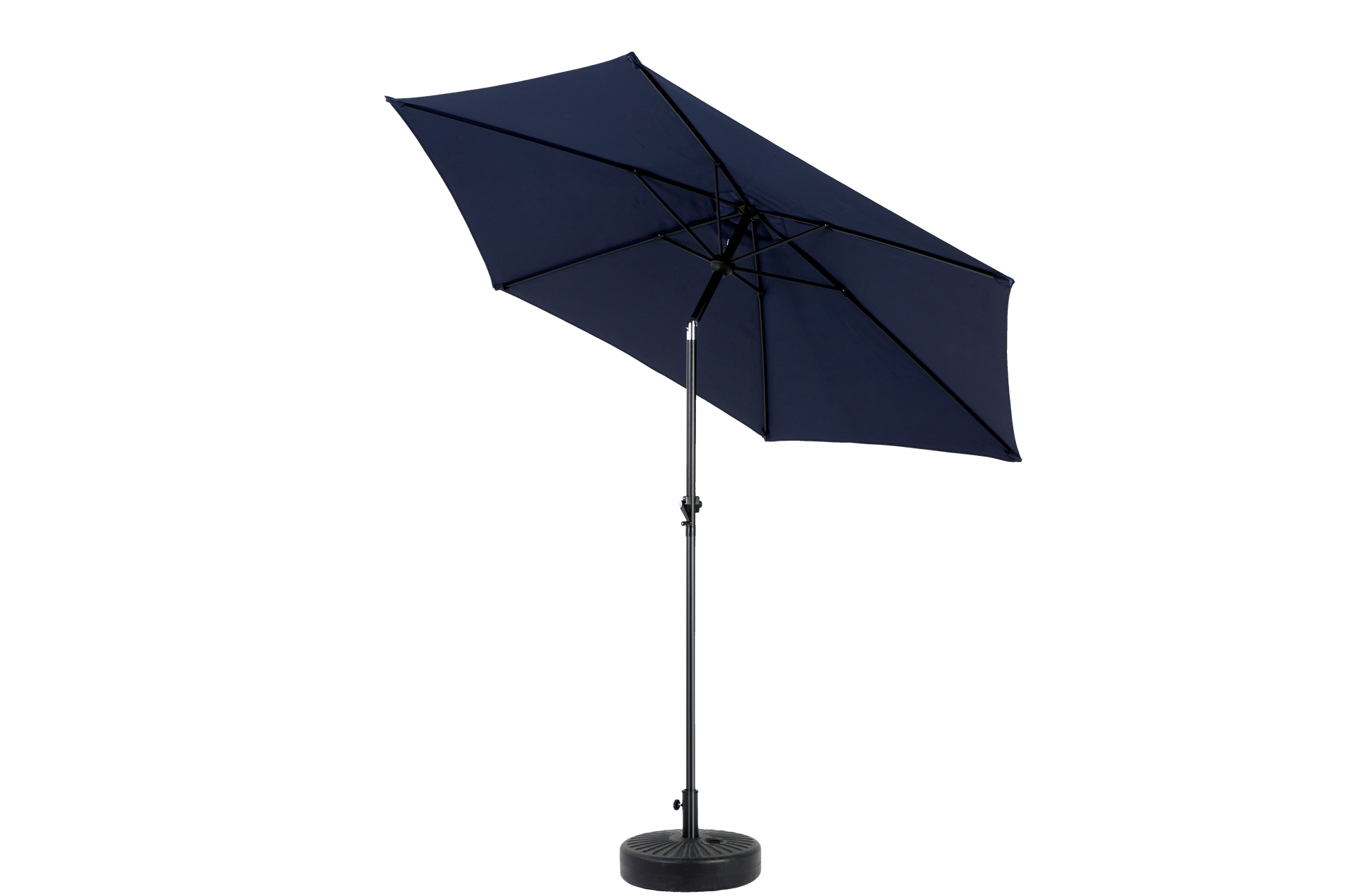 9Ft Outdoor Patio Umbrella Outdoor Table Umbrella With Push Button Tilt And Crank, Market Umbrella 6 Sturdy Ribsdeck, Backyard, Pool Base Not Included Navy Blue Navy Blue Garden & Outdoor Steel