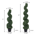 Artificial Spiral Tree Artificial Bonsai Topiary Tree Faked Potted Plants Wholesale Garden Decorative 2Pcs Set Green Plastic