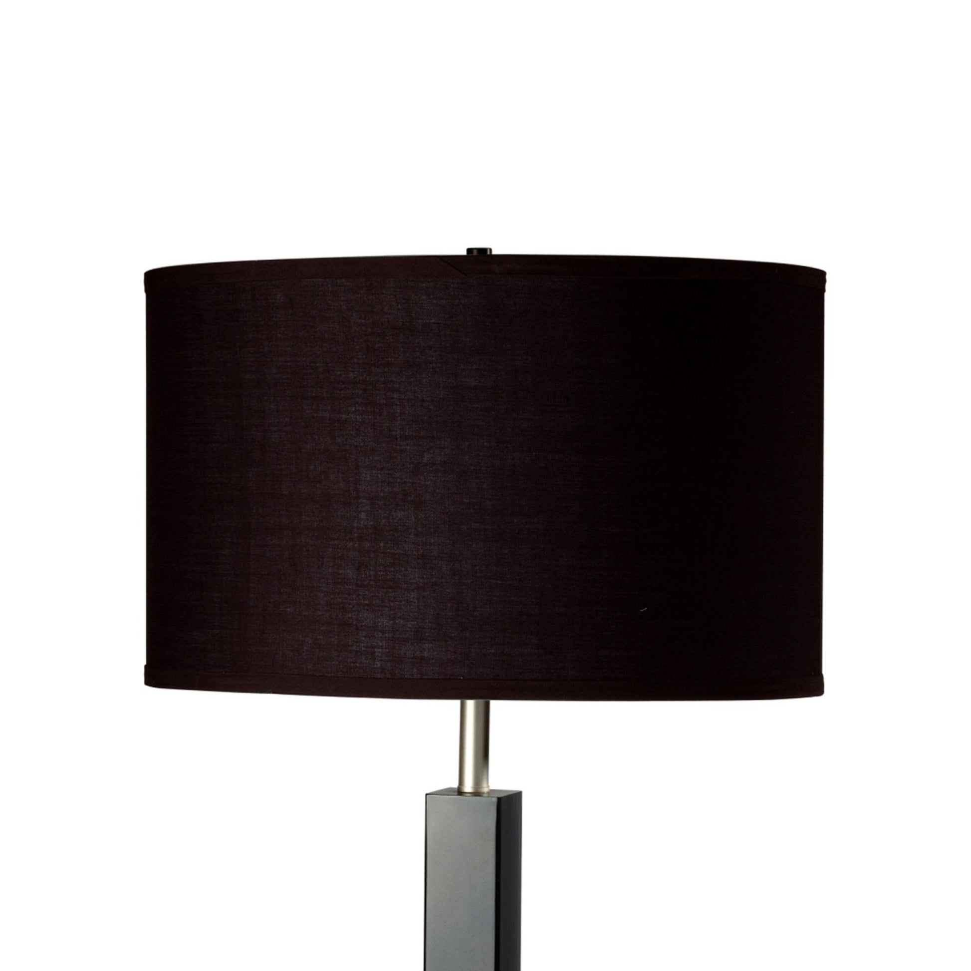 30" Tall Metal And Polyresin Table Lamp With Dark Espresso Finish, Fabric Shade Multicolor Polyresin