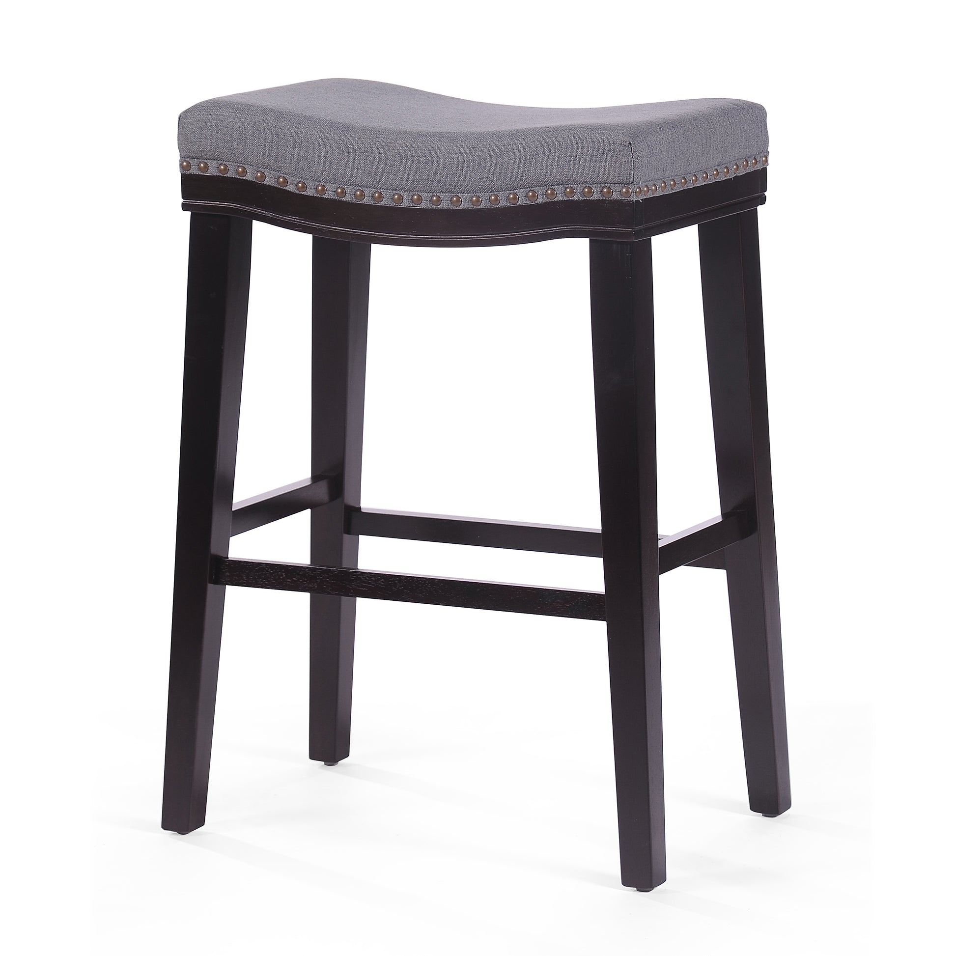 Saddle Stool Charcoal Fabric