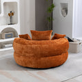 Coolmore Lazy Sofa Durable Comfort Lounger High Back Bean Bag Chair Couch With Three Pillows For Adults And Kids, Indoor & Outdoor, Single Gaming Sofa Chair For Bedroom,Office Orange Chenille Orange Foam Chenille 1 Seat