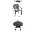 Cushions In Random Colors 5 Piece Set Of Cast Aluminum Patio Furniture With Cushions Yes Dining Set Black Seats 4 Rust Resistant Frame Water Resistant Cushion Garden & Outdoor Complete Patio Sets Aluminium