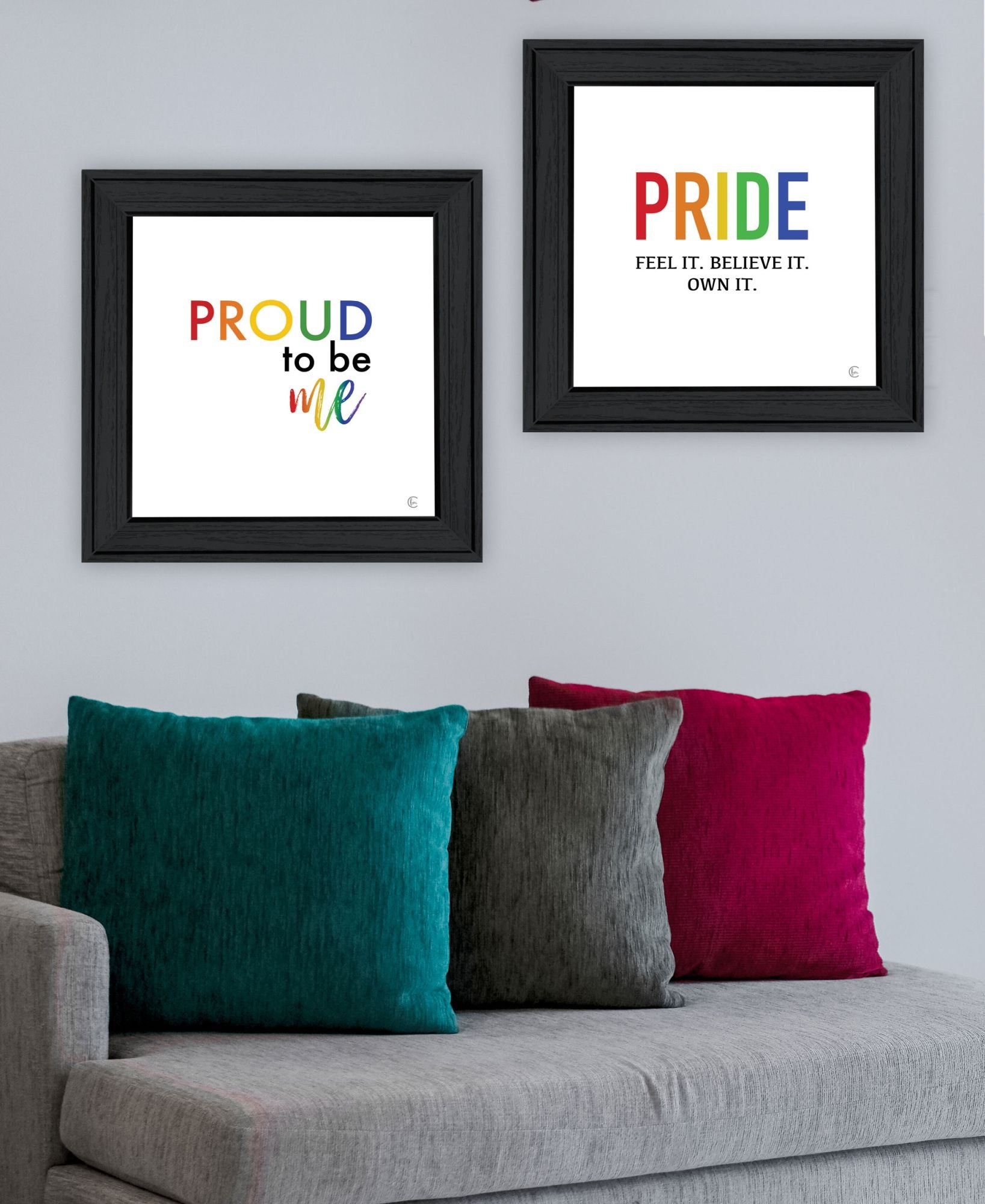 "Pride & Proud Of Yourself And Others " Framed Wall Art For Living Room, Wall Art Print For Home Decor, Bedroom Wall Art By Fearfully Made Creations Multicolor Wood Paper