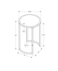 Accent Table, Side, Round, End, Nightstand, Lamp, Living Room, Bedroom, Grey Laminate, Black Metal, Contemporary, Modern Grey Metal