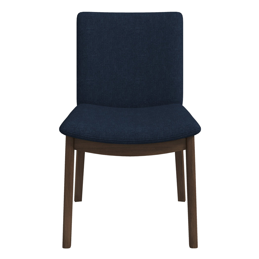 Laura Blue Linen Solid Wood Dining Chair Set Of 2 Dark Blue,Dark Brown Brown Linen,Solid Wood