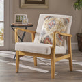 Club Chair Ivory Fabric