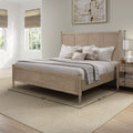 Queen Lo Post Bed In Sand Finish Queen Sand Solid Wood Mdf