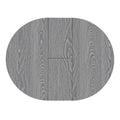 5 Piece Retro Functional Dining Table Set Extendable Round Table And 4 Upholstered Chairs For Dining Room And Living Room Grey Grey Solid Wood