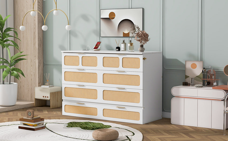 Queen Murphy Bed With Large Drawers,White Queen White Plywood