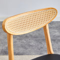 Table And Chair Set. White Sintered Stone Tabletop, Rubberwood Legs, Foldable Computer Desk, Foldable Desk. Solid Wood Dining Chair With Small Curved Backrest And Pu Cushions. Zd 1545 Dx 2361 Wood Seats 6 Wood