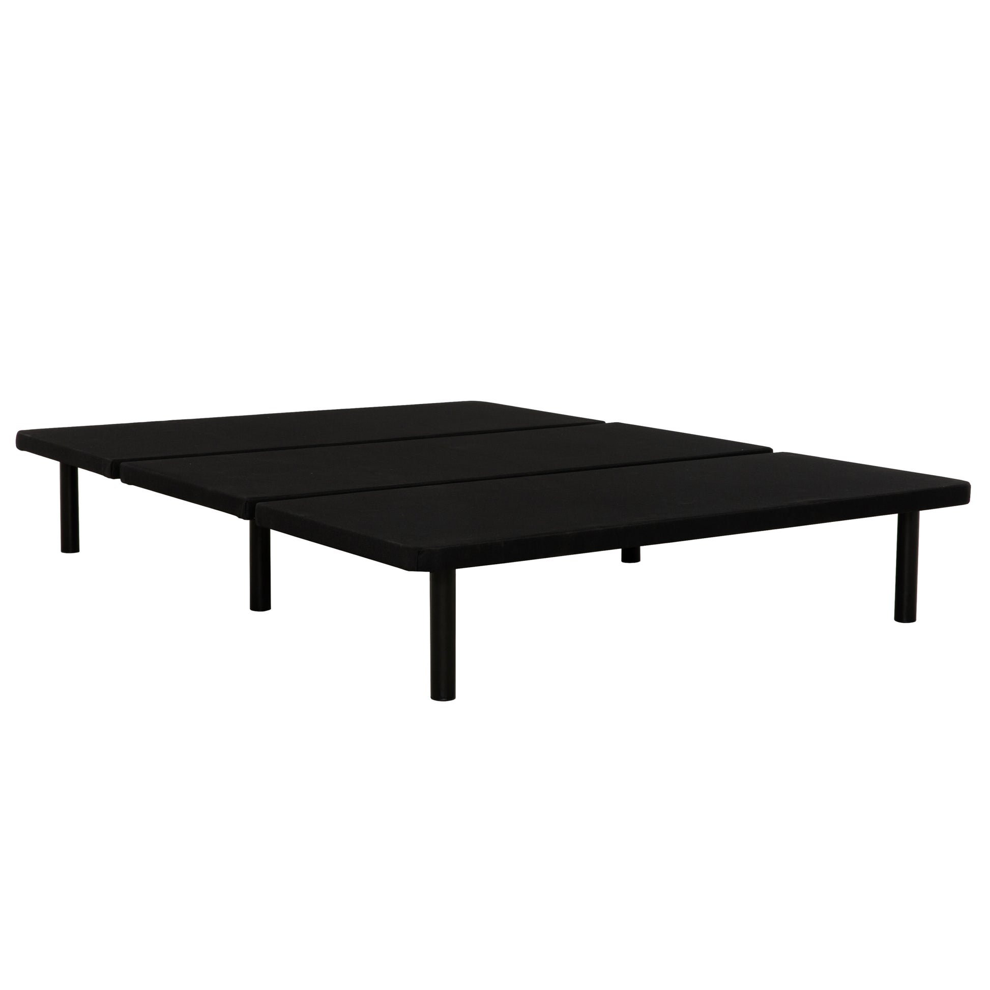 Upholstered Twin Size Platform Bed Frame For Bedrooms, Guest Rooms, Apartments, Dorms, Space Saving, Black Box Spring Not Required Twin Black Metal Bed Frame Polyester Polyester Mdf Steel