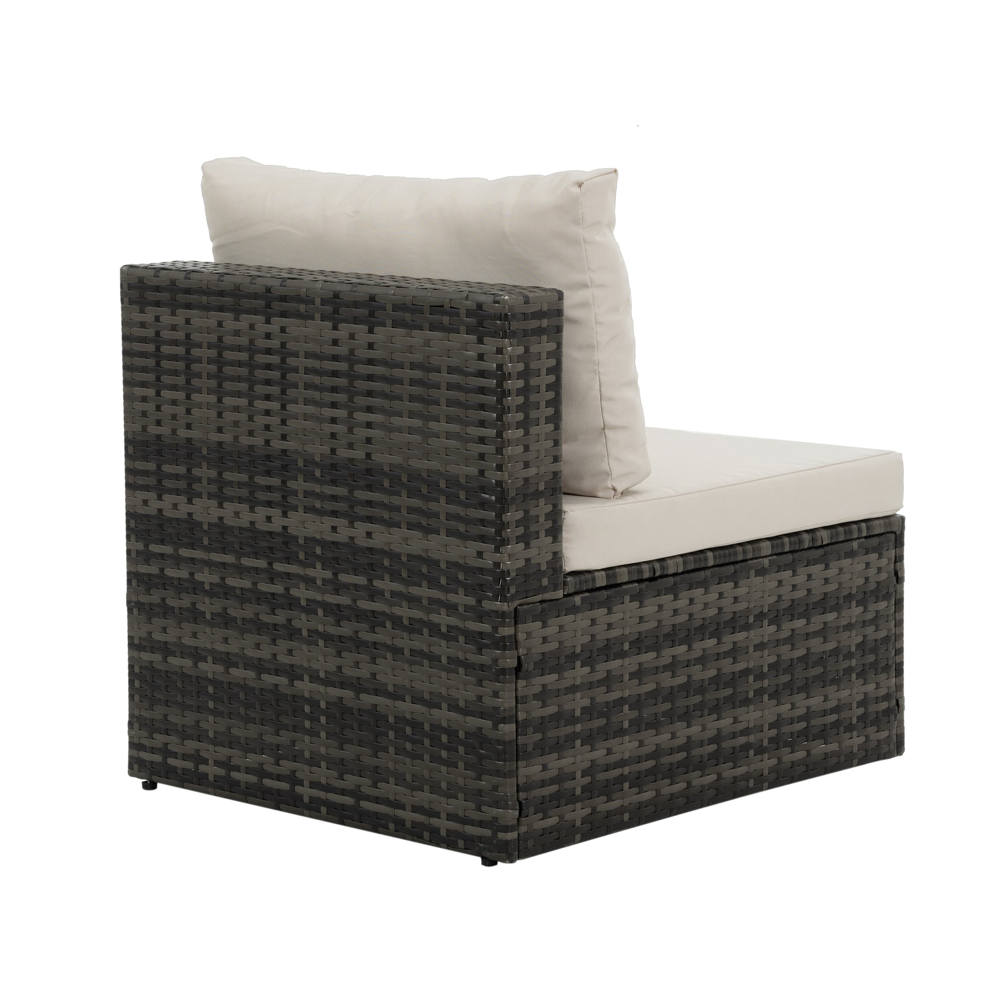 Patio Furniture, Outdoor Furniture, Seasonal Pe Wicker Furniture, 6 Set Wicker Furniture With Tempered Glass Coffee Table Dark Gray Seats 4 Pe Rattan Iron Waterproof Fabric