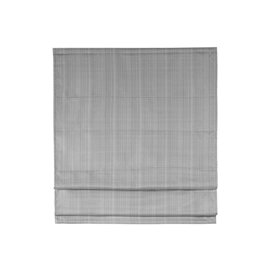 Basketweave Room Darkening Cordless Roman Shade Charcoal Polyester