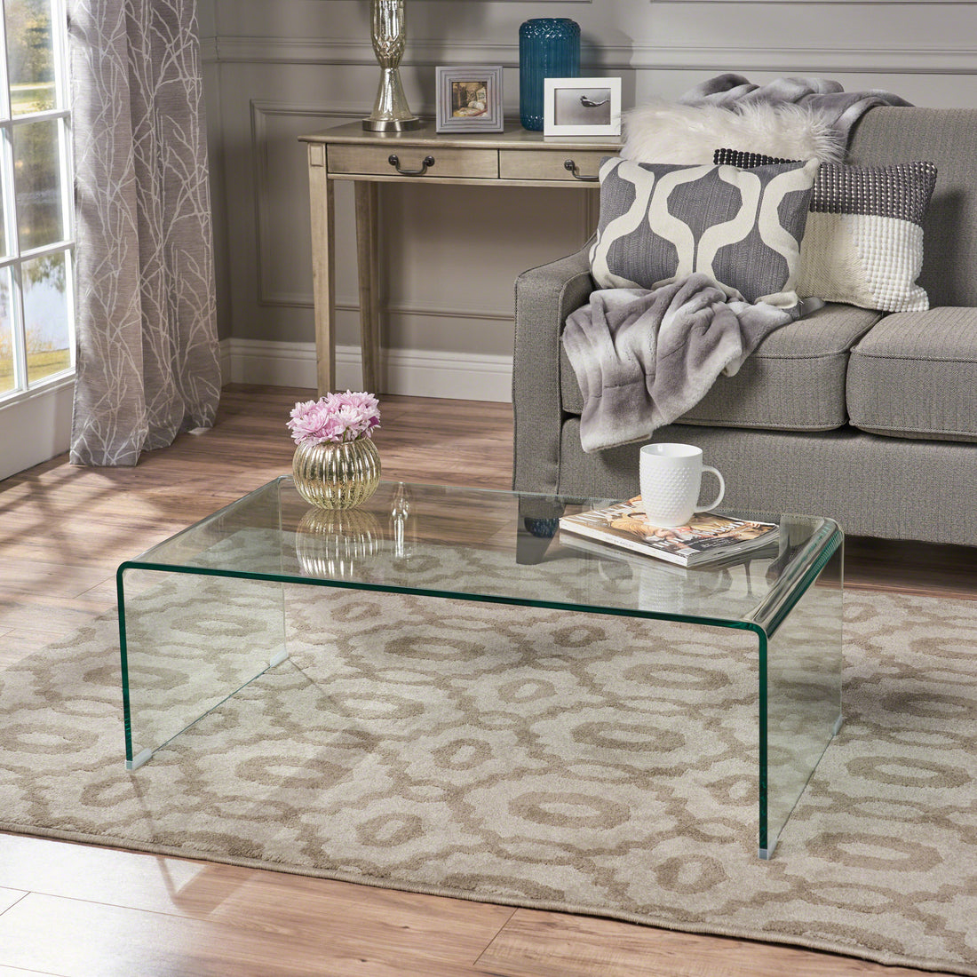 Coffee Table 12Mm Tempered Bent Glass Clear Tempered Glass