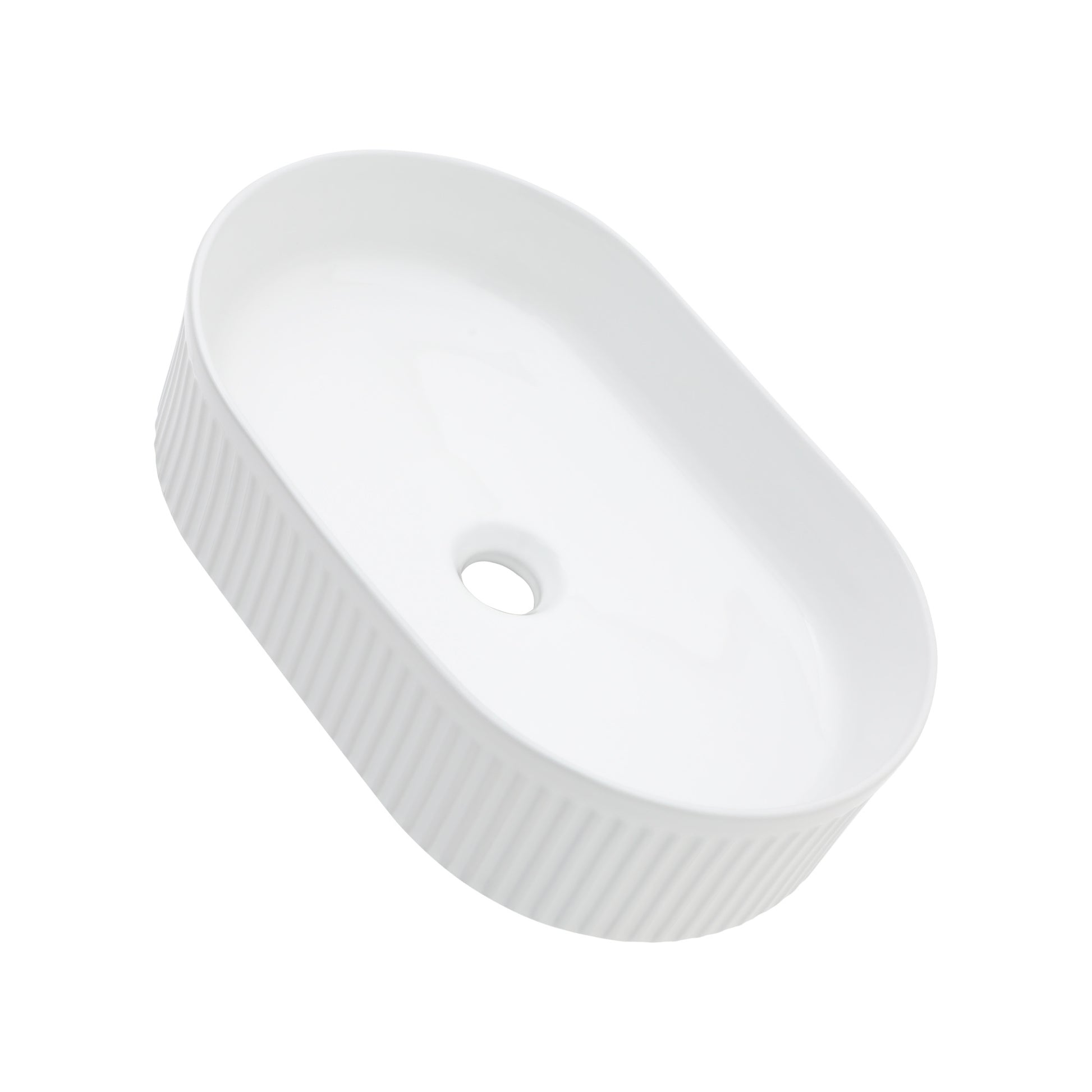 19.31X12.19 Inch White Ceramic Oval Vessel Bathroom Sink White Ceramic