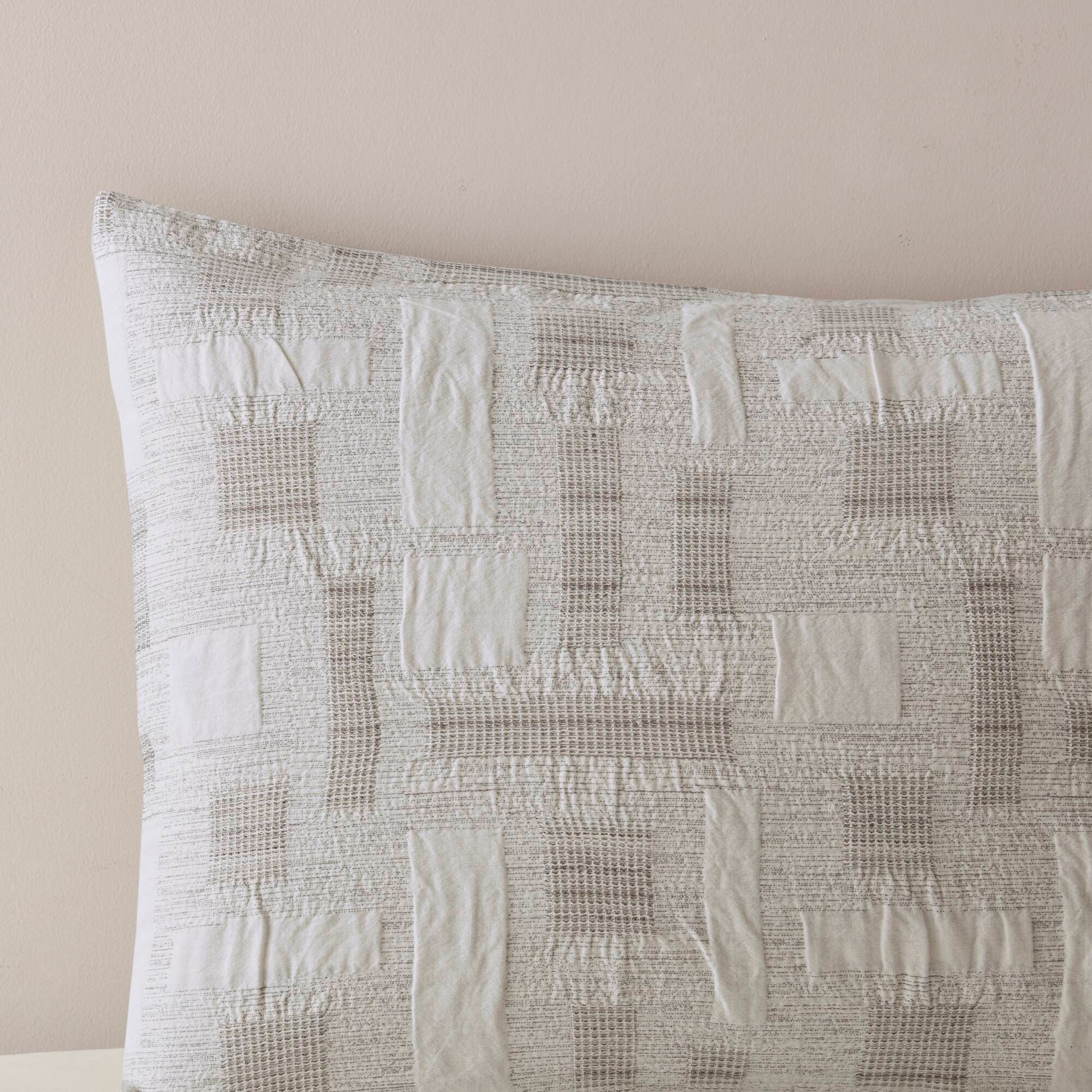 3 Piece Cotton Jacquard Comforter Set Full Queen Ivory Polyester