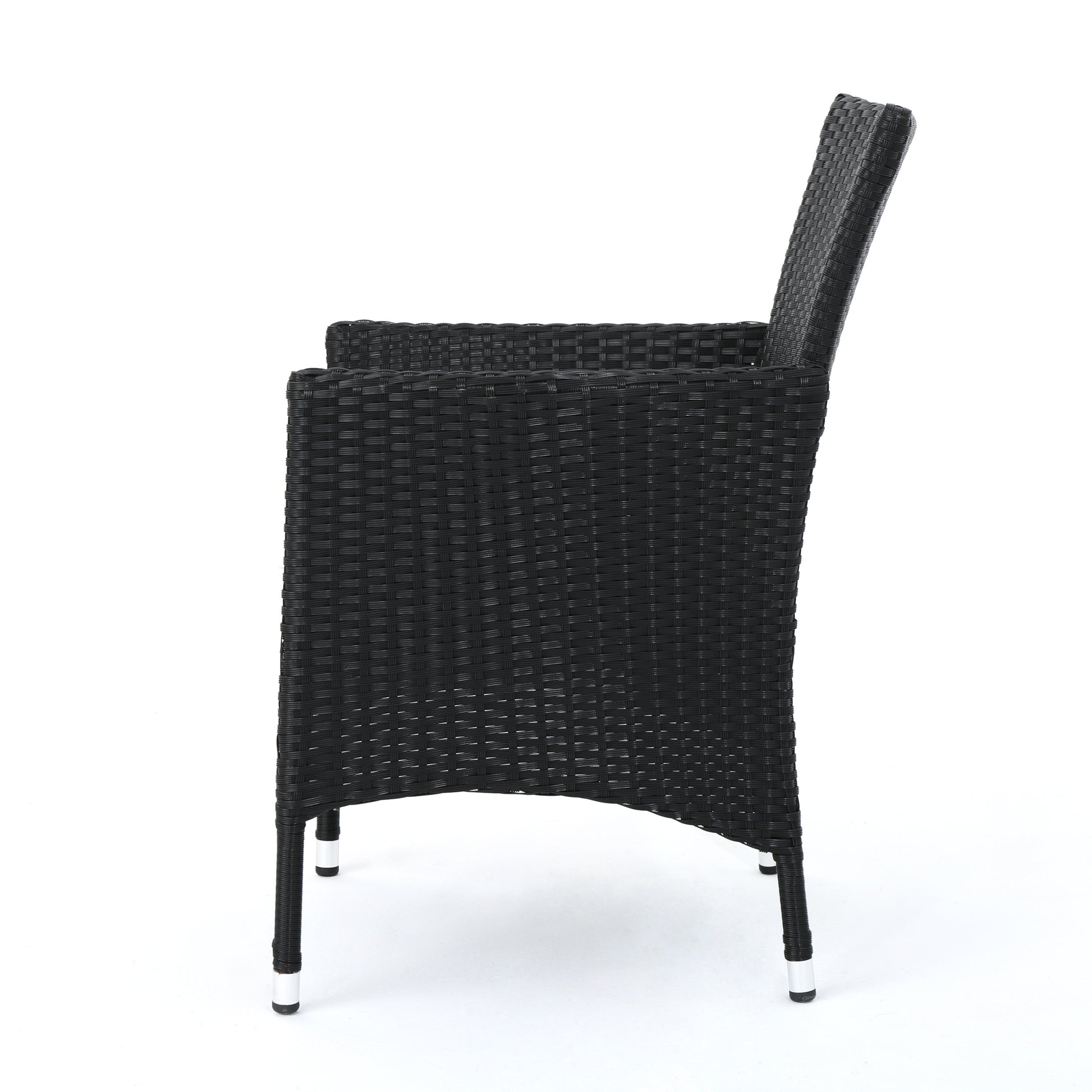 Malta Dining Chair Set Of 2 Black Wicker