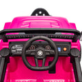 12V Kids Ride On Electric Truck Car W Parents Control,2Wd,Four Wheel Suspension,Early Education Function,Adjustable Volume,Usb,Mp3,Bluetooth,Microphone Jack,Power Display,Led Lights For Kids Aged 3. Pink Polypropylene