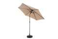 9Ft Outdoor Patio Umbrella Outdoor Table Umbrella With Push Button Tilt And Crank, Market Umbrella 6 Sturdy Ribsdeck, Backyard, Pool Base Not Included Khaki Khaki Garden & Outdoor Steel