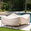 Shield Dining Set Cover Beige Fabric