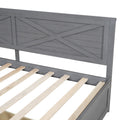 Twin Size Wood Daybed With 2 Drawers And Rustic Guardrail, Ancient Grey Expected Arrival Time: 8.28 Box Spring Not Required Twin Grey Wood Daybeds Solid Wood Mdf