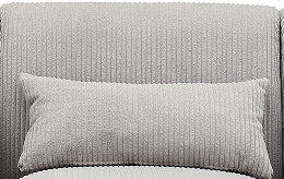 84.60 Inches Long, Corduroy Sofa Fabric, With 4 Matching Toss Pillows And 3 Seater Couch For Modern Living Room Gray Corduroy 3 Seat