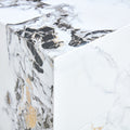 Compact Mdf Coffee Table: 11.81X11.81X19.69 Inches, Stylish Texture Design White Mdf