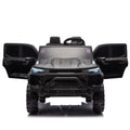 24V10A Two Seater Kids Ride On Electric Pickup, Kids Ride On Toy W Parents Remote Control,4Wd 800W Motors,Two Safety Belts,High Gate Safety Design,Usb,Bluetooth, Speed 2.49 3.73Mph For Kids Aged 3 . Black 50 99 Lbs Polypropylene