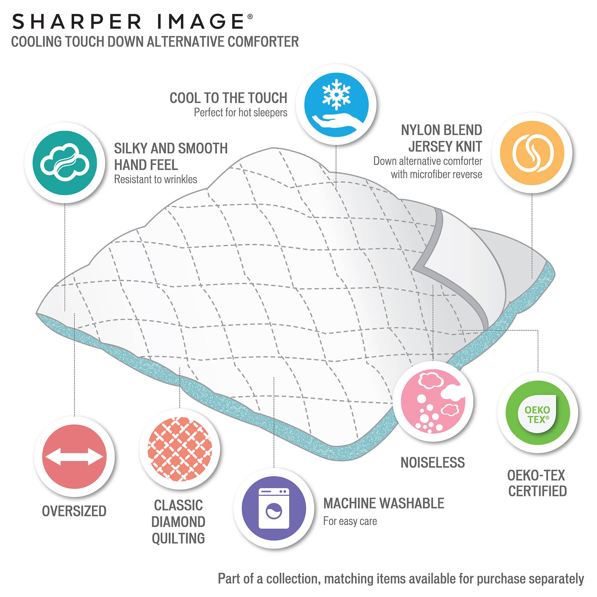 Oversized Down Alternative Comforter White Twin Twin Xl White Nylon