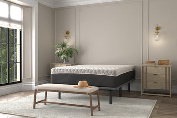 Copper Lux Hybrid 14" Queen Mattress With Copper Infused Contouring Memory Comfort Layer And Supportive Coil System Black Gray Foam Spring Queen