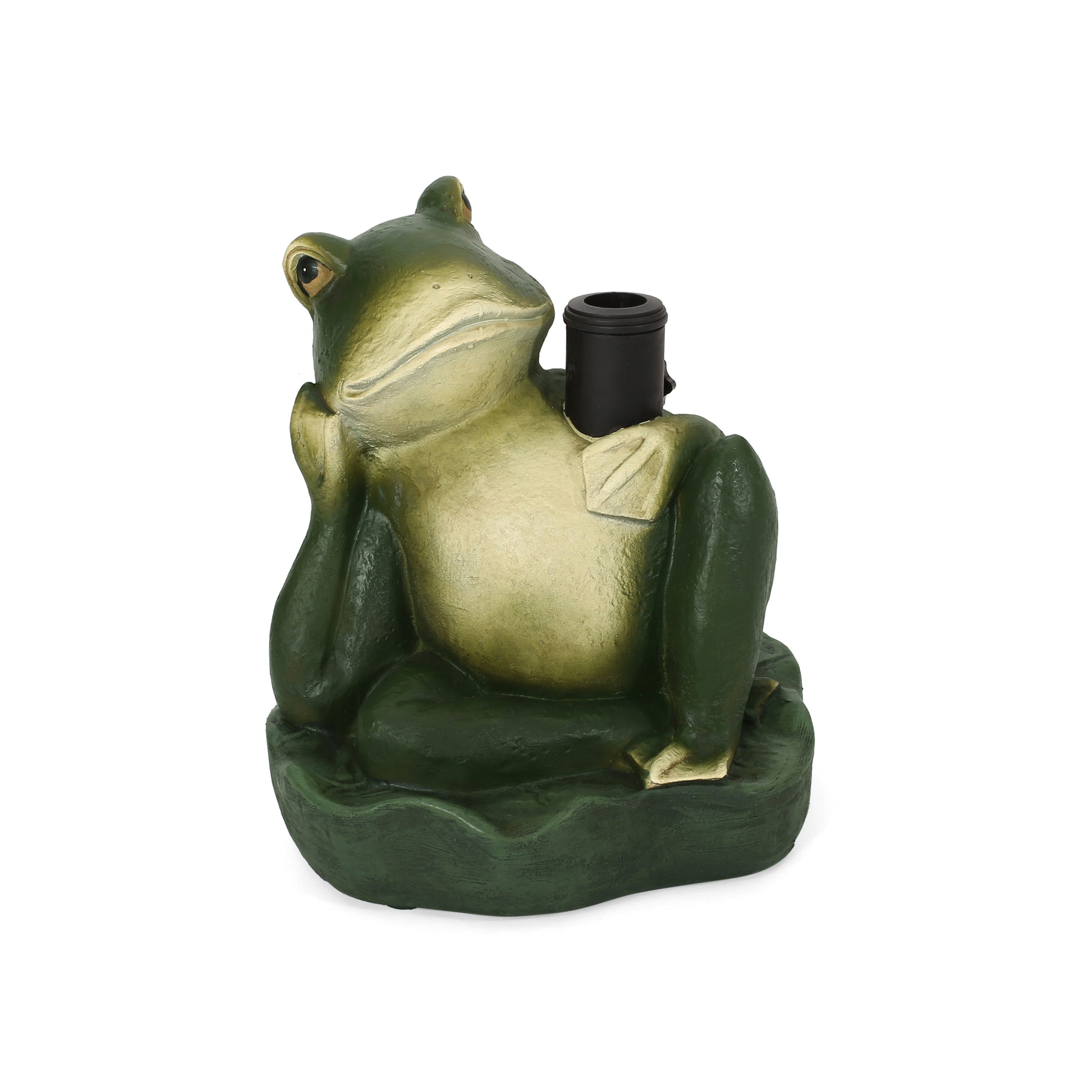 Frog Umbrella Base Green Concrete